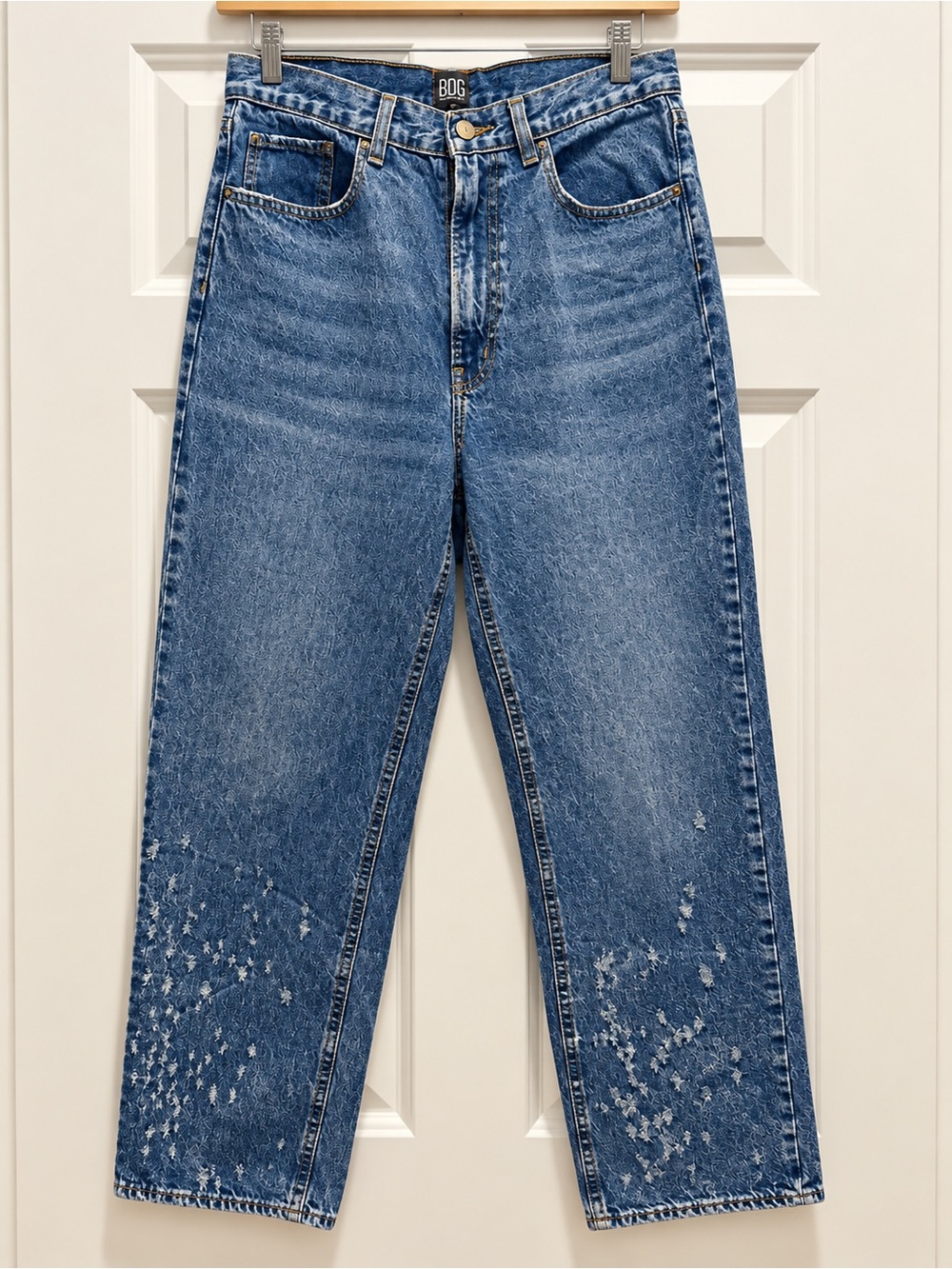 BDG High Rise Baggy Jeans Size 30 Acid Wash Distressed Wide Leg Y2K